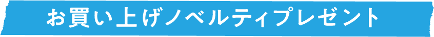 お買い上げノベルティプレゼント